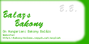 balazs bakony business card